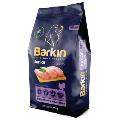 Barkin Puppy&ampJunior High Premium Turkey - morčacie 15kg