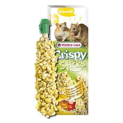 Pamlsok VL Crispy Sticks Hamsters-Rats Popcorn &amp; Honey- kukurica a med, škrečo...