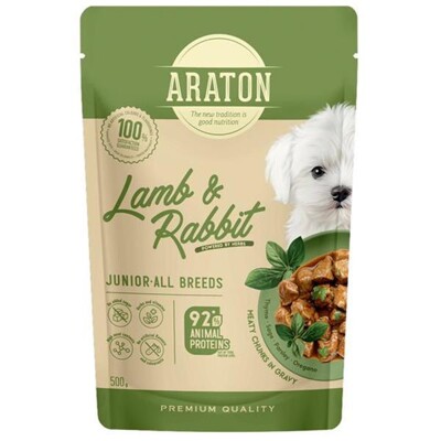 ARATON Junior Dog All Breeds with Lamb and Rabbit, of all breeds, 500 g