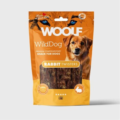 Pamlsok WOOLF WildDog Rabbit Twister 100 g