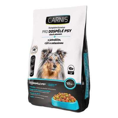 Granule pre psov CARNIS jahňacie, ryža a zelenina 10 kg